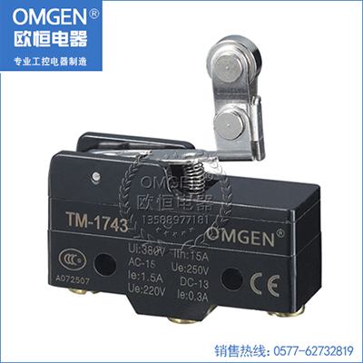 欧恒电器 TM-1743 微动行程开关 行程开关